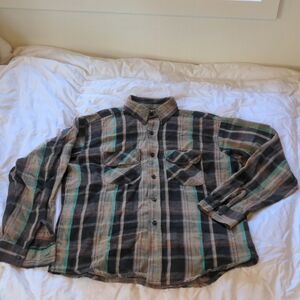 Plaid Button-Up Shirt